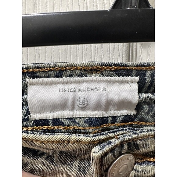 Lifted Anchors Los Angeles Patch-Work Rose Denim Skinny Jeans Size 28/32L Men's - Picture 11 of 14